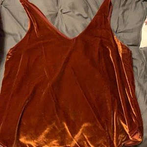 Loft Large Orange Velvet Tank Top
